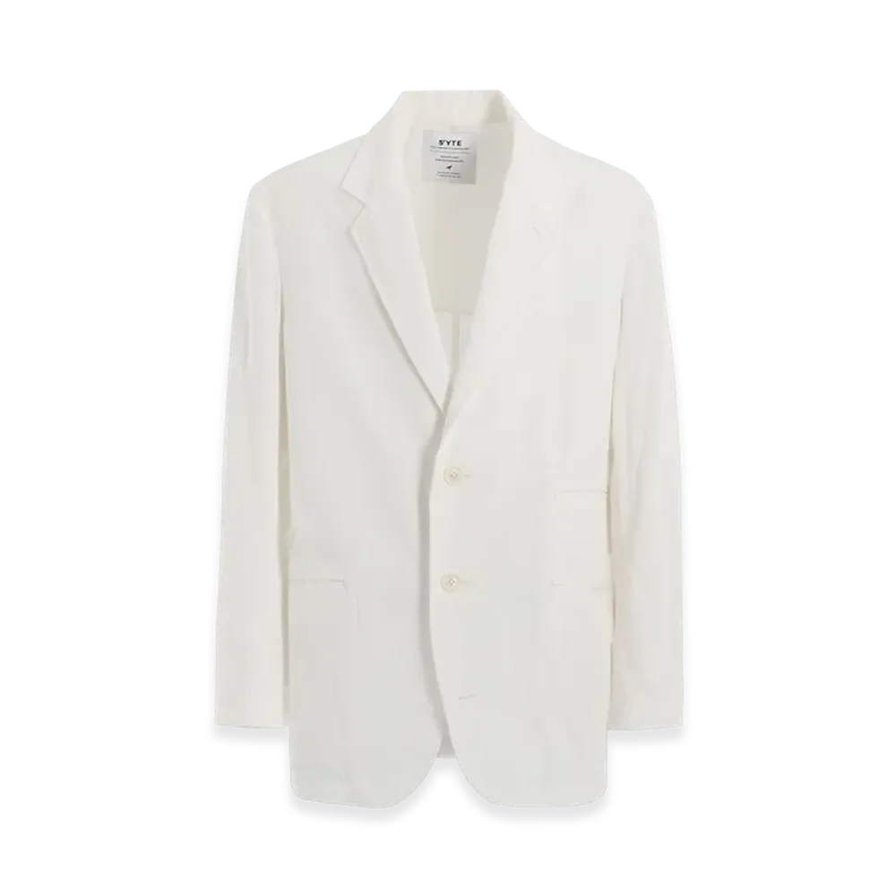 S'YTE Cotton/Linen Dungaree 2BS Jacket "White"