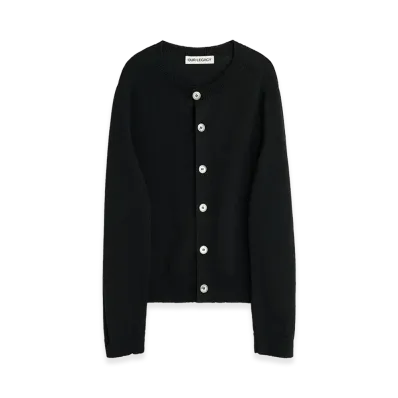 OUR LEGACY True Cardigan "Black Coarse Linen Wool"
