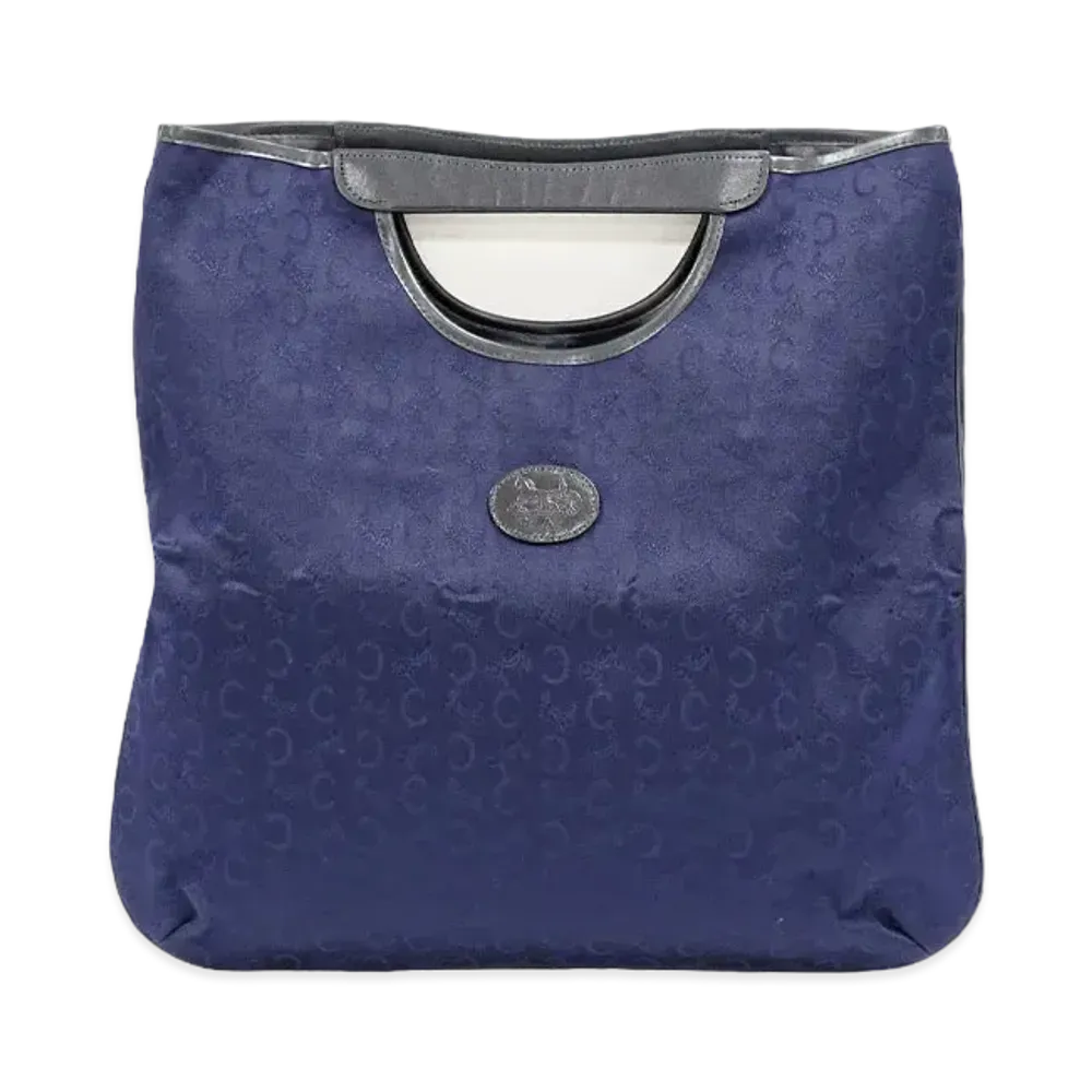 CELINE C Blason Handle Bag "Navy"