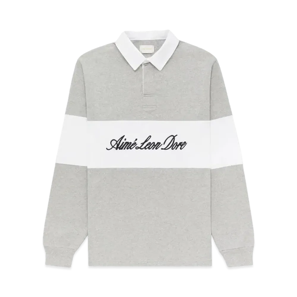 Aime Leon Dore Script Paneled Rugby "Gray"