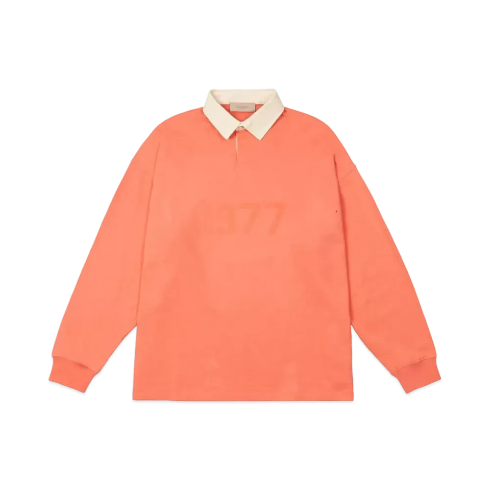 FEAR OF GOD ESSENTIALS Henley Rugby "Coral"
