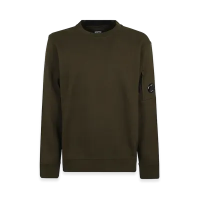 C.P. Company Diagonal Raised Fleece Crew Neck Lens Sweatshirt "Ivy"