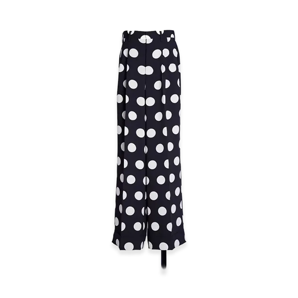 JUNYA WATANABE Women's Polyester Satin Dot Pants "Black"
