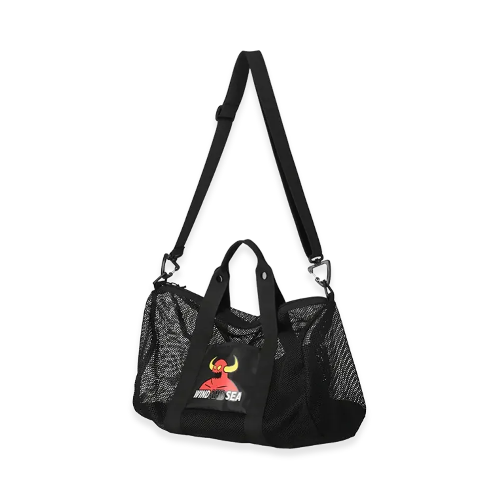WIND AND SEA x Toy Machine Mesh Drum Bag "Black"