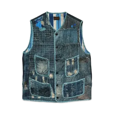KAPITAL NORA x KAYABORO BEACH VEST "Indigo"