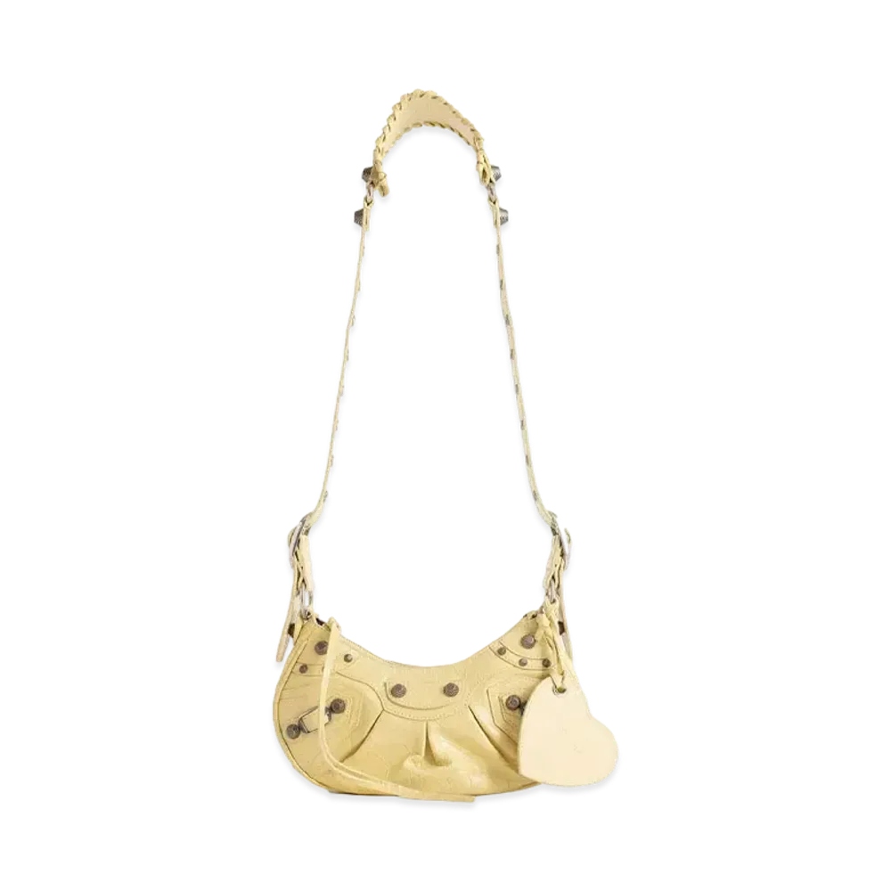 BALENCIAGA Le Cagole XS Shoulder Bag "Light Yellow"