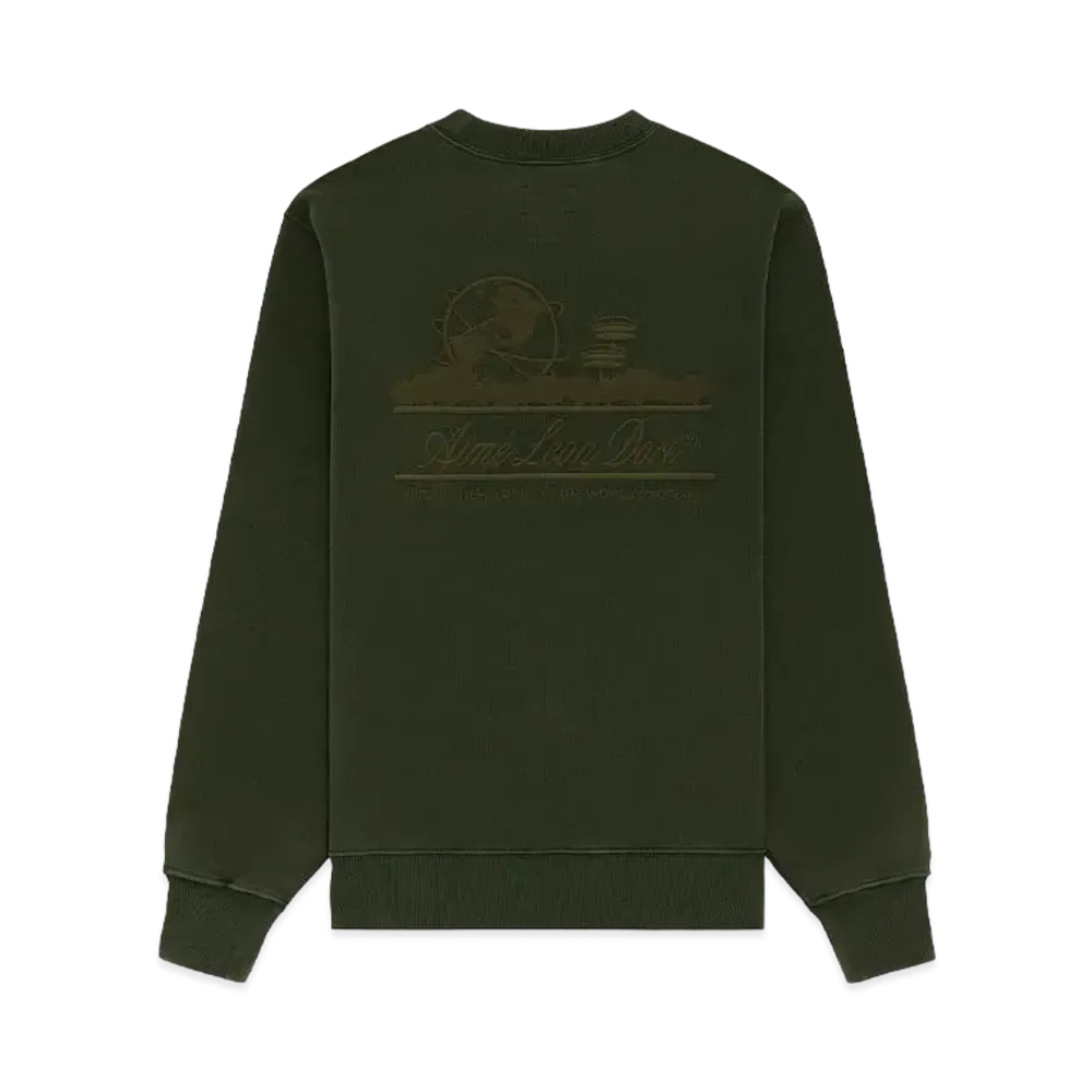 Aime Leon Dore Tonal Unisphere Crewneck Sweatshirt "Green"