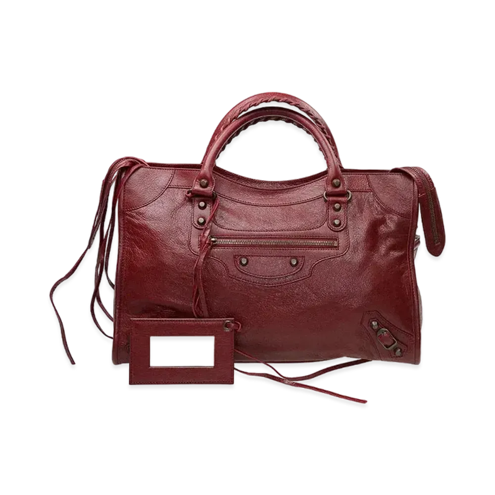 BALENCIAGA Handbag Lambskin "Red"