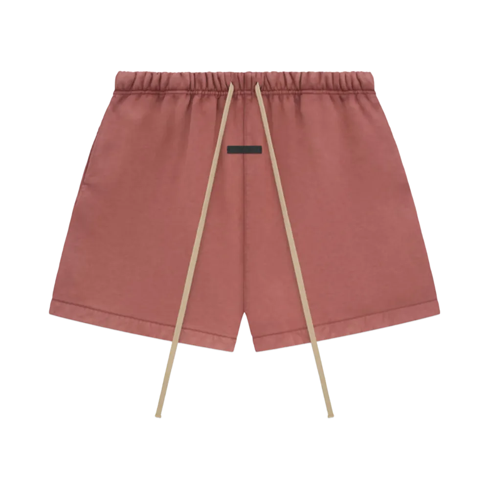 FEAR OF GOD Essentials Heavy Fleece Soccer Short "Crimson"