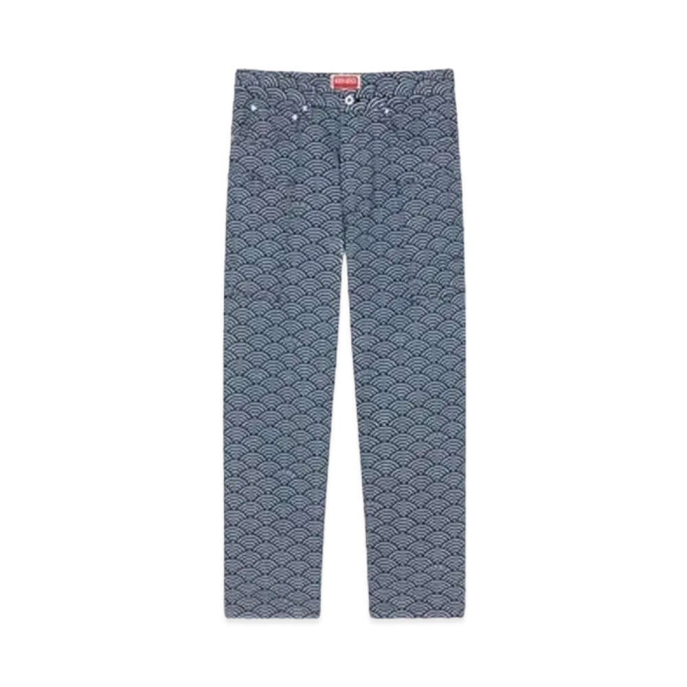 KENZO 'SEIGAIHA' Monkey Combat Jeans "Rinse Blue Denim"