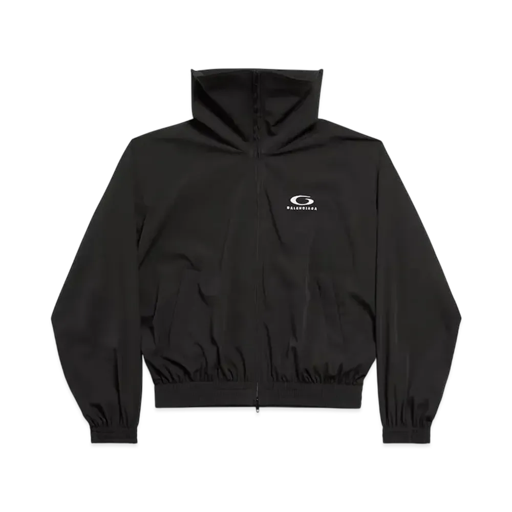 BALENCIAGA Women's High Collar Tracksuit Jacket "Black"