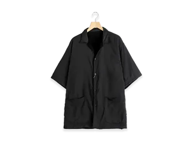 COMOLI Reversible S/S Shirt "Black"