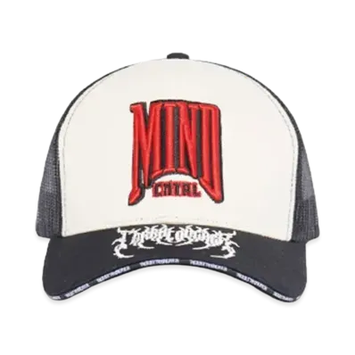T.C.R BY TOUCHER MIND CNTRL 6PANEL SNAP BACK MESH LOW CAP "BLACK / BEIGE"