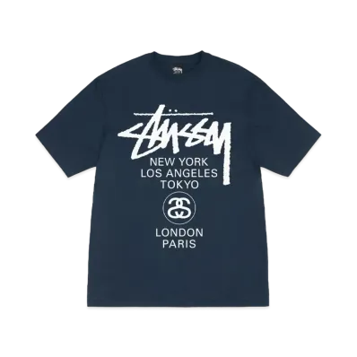 Stussy World Tour Tee "Navy" (23SS)