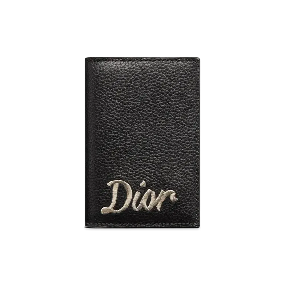 Dior Folded Card Holder Grainded Calfskin "Black"