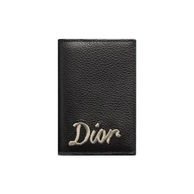 Dior Folded Card Holder Grainded Calfskin "Black"