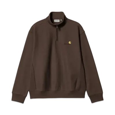Carhartt Half Zip American Script Sweatshirt "Tobacco"