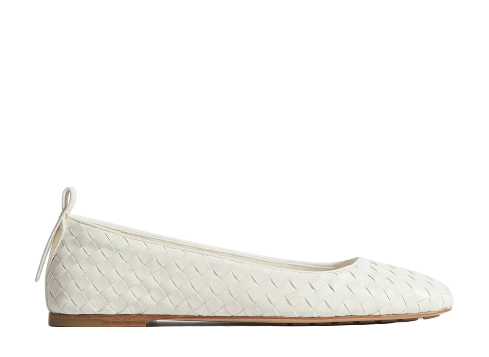Bottega Veneta Women's Charlotte Ballerinas "Alabaster"