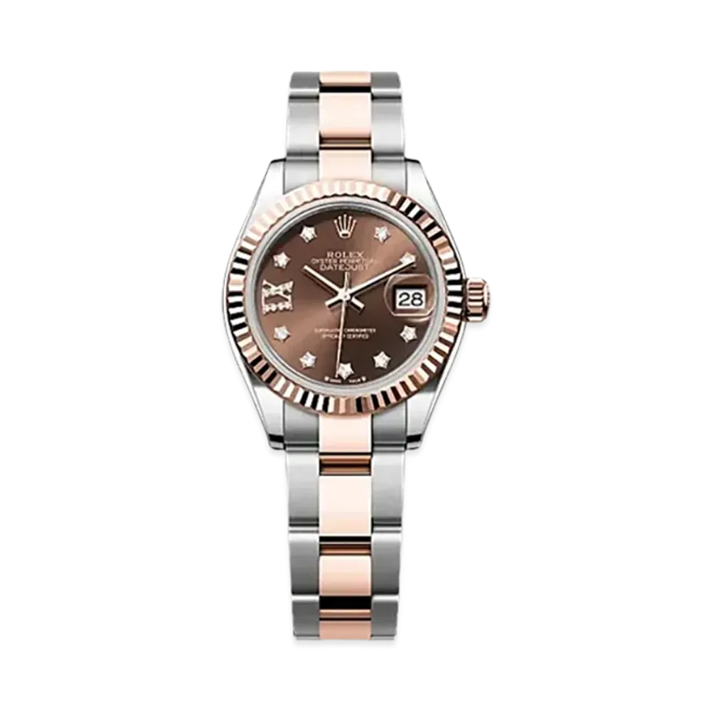 ROLEX Lady-Datejust 28mm Oystersteel & Everose Gold 279171 "Chocolate"