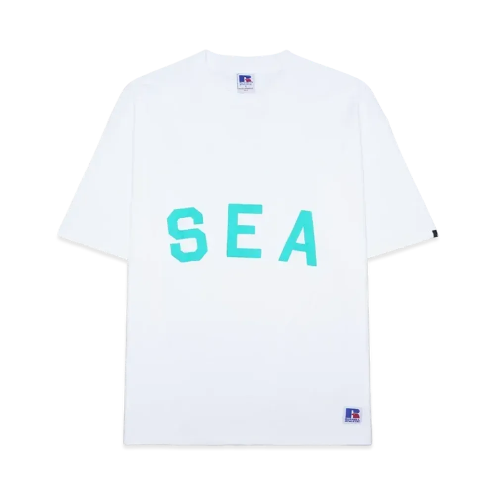 WIND AND SEA x RUSSELL ATHLETIC x ATMOS S/S TEE "White"