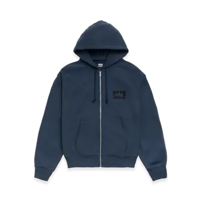 Stussy Box Crown Zip Hoodie "Navy"