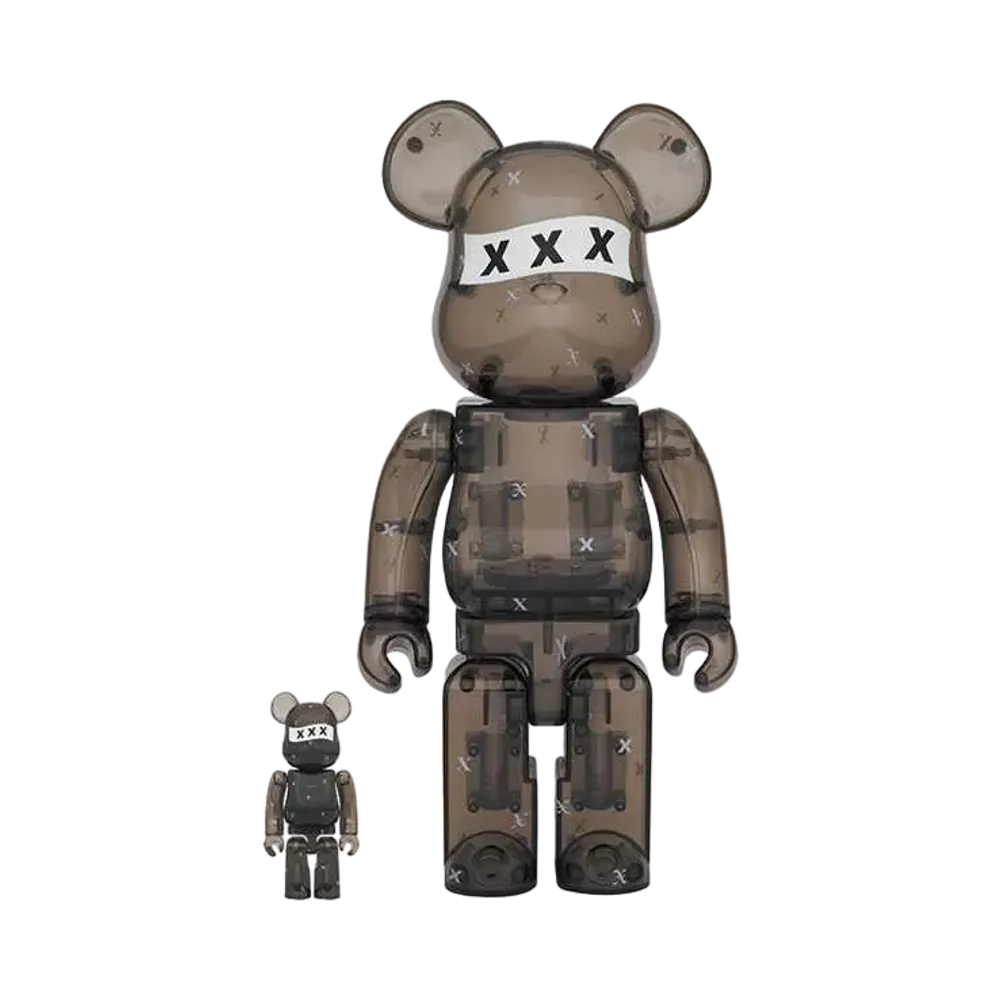 Bearbrick GOD SELECTION XXX BLACK CLEAR 100% & 400%