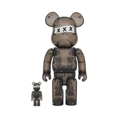 Bearbrick GOD SELECTION XXX BLACK CLEAR 100% & 400%