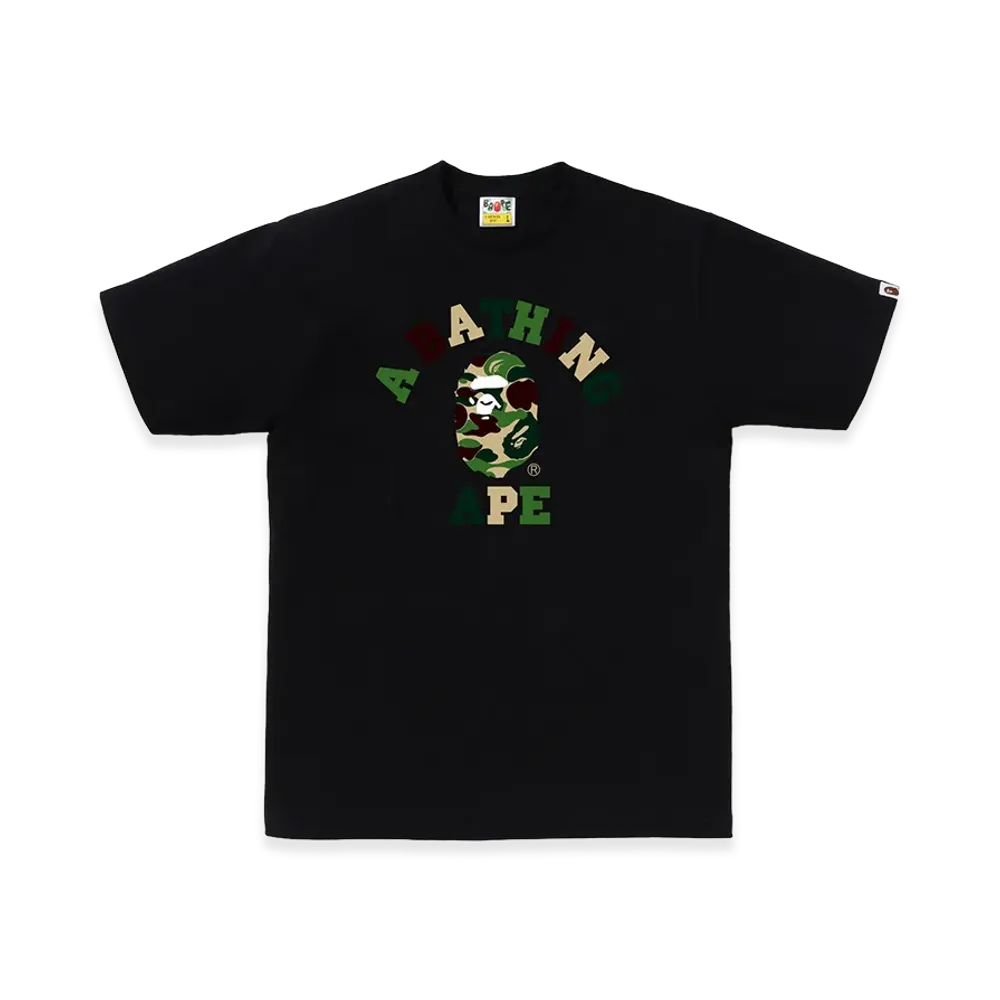 A BATHING APE ABC Camo College Tee "Black/Green"