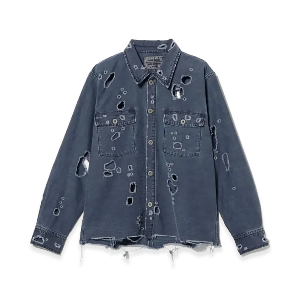 BEAMS FUTURE ARCHIVE / Fade Military Shirt "Fade Blue"