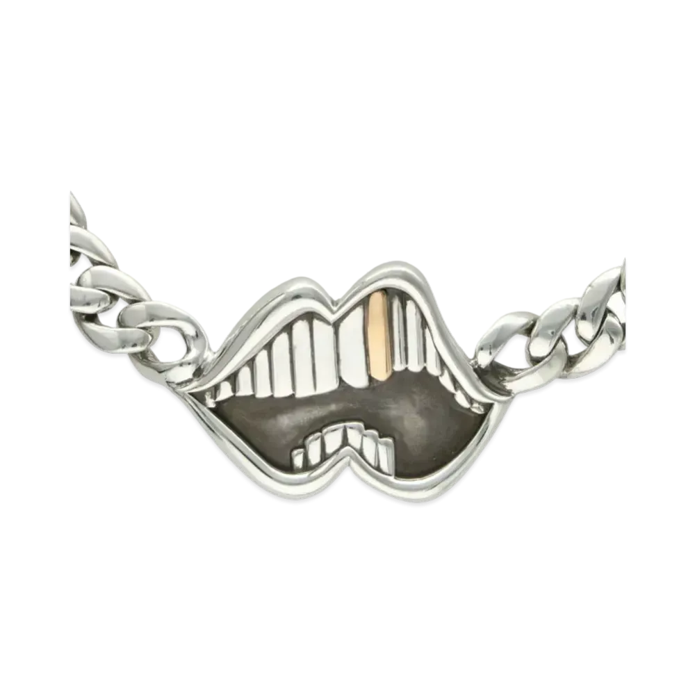 Chrome Hearts PPO Chomper Choker 22K Combi Necklace "Silver/Yellow Gold"