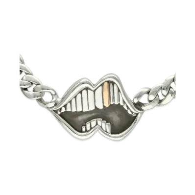 Chrome Hearts PPO Chomper Choker 22K Combi Necklace "Silver/Yellow Gold"