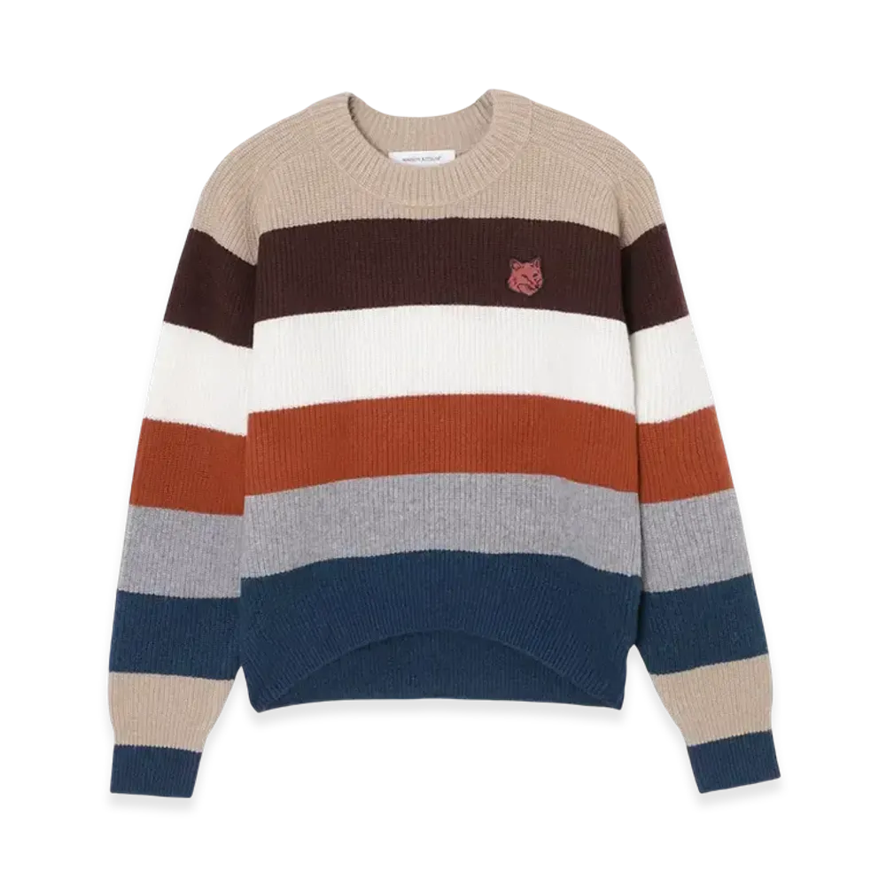 Maison Kitsune Bold Fox Head Patch Comfort Rib Sweater ST "Multico"