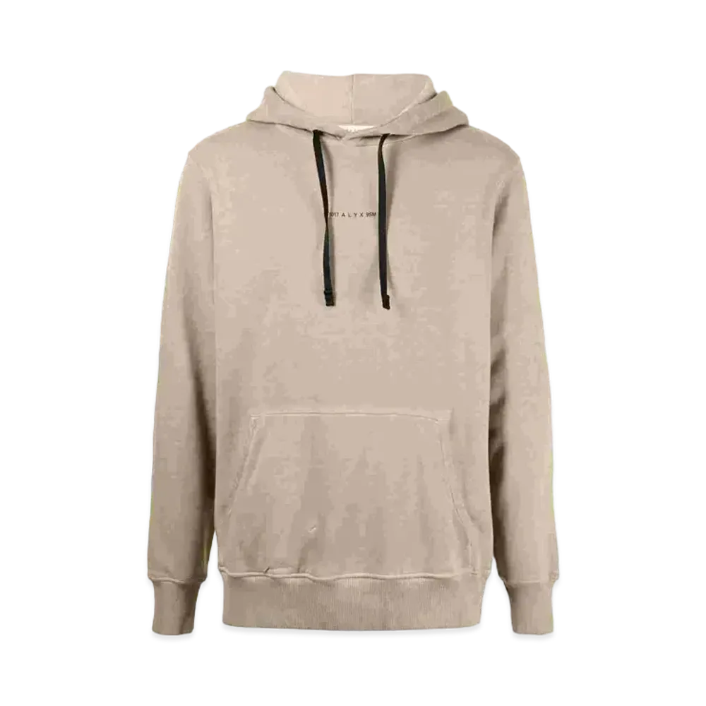 1017 ALYX 9SM Slogan-Print Drawstring Hoodie "Beige"
