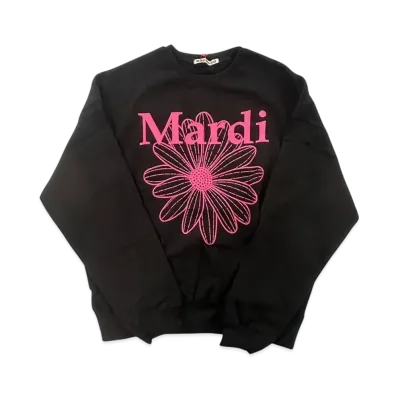 Mardi Mercredi Sweatshirt Flowermardi "Black Fuchsia"