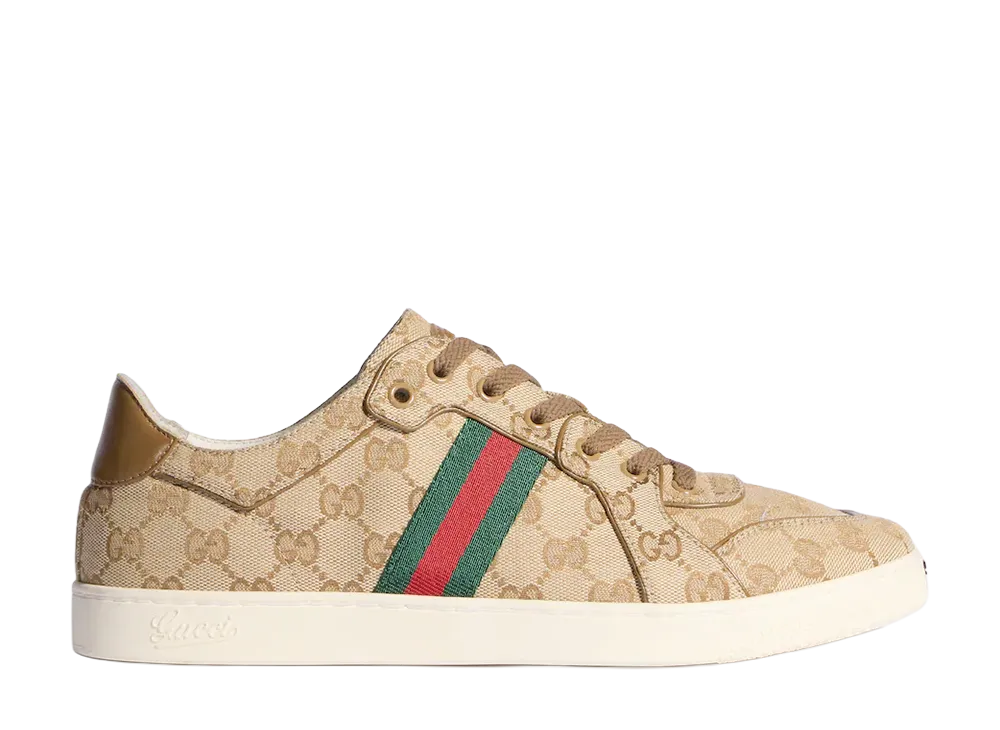 GUCCI Stretch Low-Top Sneaker "Sand/dark Brown"