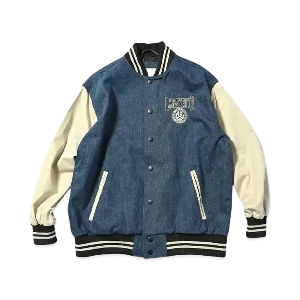 LFYT COAT OF ARMS VARSITY JACKET "WASH DENIM"