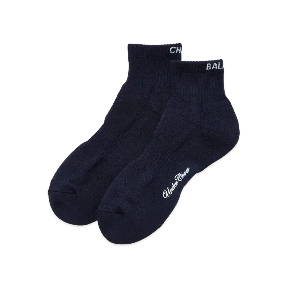 UNDERCOVER 24SS Cotton Blend Short Socks "Navy"