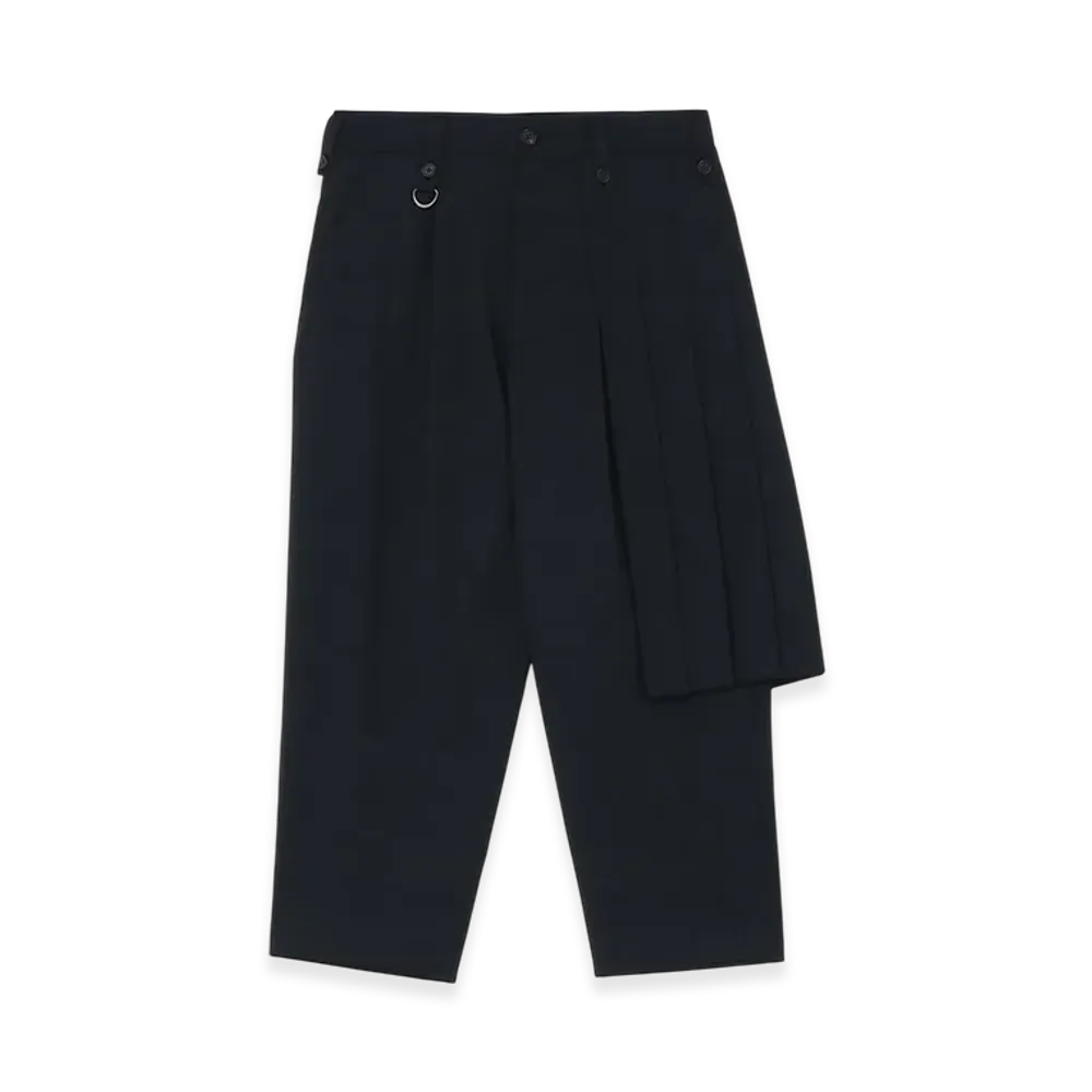 S'YTE T/W Gabardine Left Side Pleat Pants "Black"