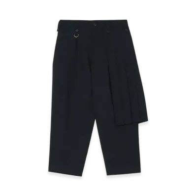 S'YTE T/W Gabardine Left Side Pleat Pants "Black"