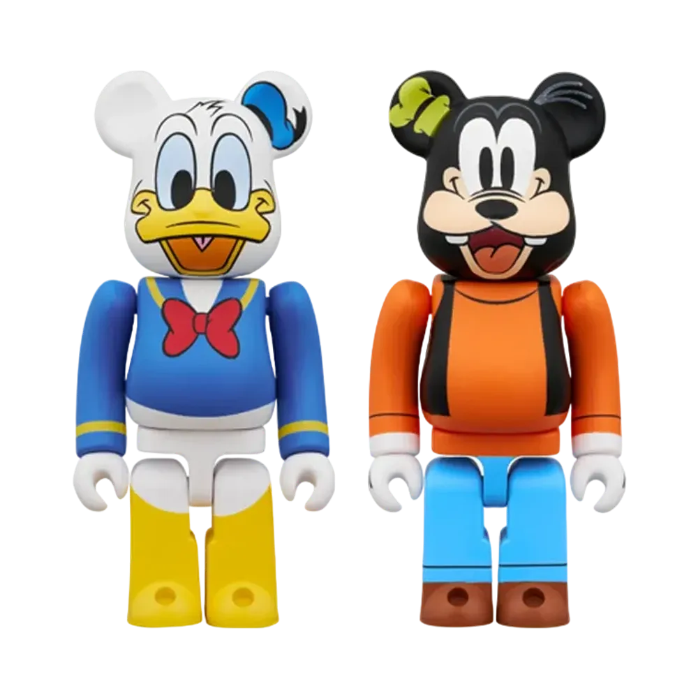 MEDICOM TOY "BEARBRICK" -Disney- DONALD DUCK & GOOFY 2PCS SET