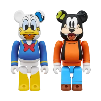 MEDICOM TOY "BEARBRICK" -Disney- DONALD DUCK & GOOFY 2PCS SET
