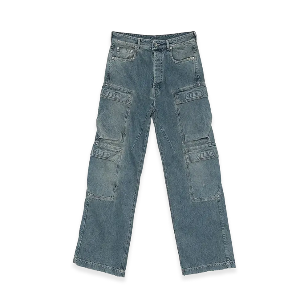 Rick Owens DRKSHDW 'double Cargo' Jeans "Blue"