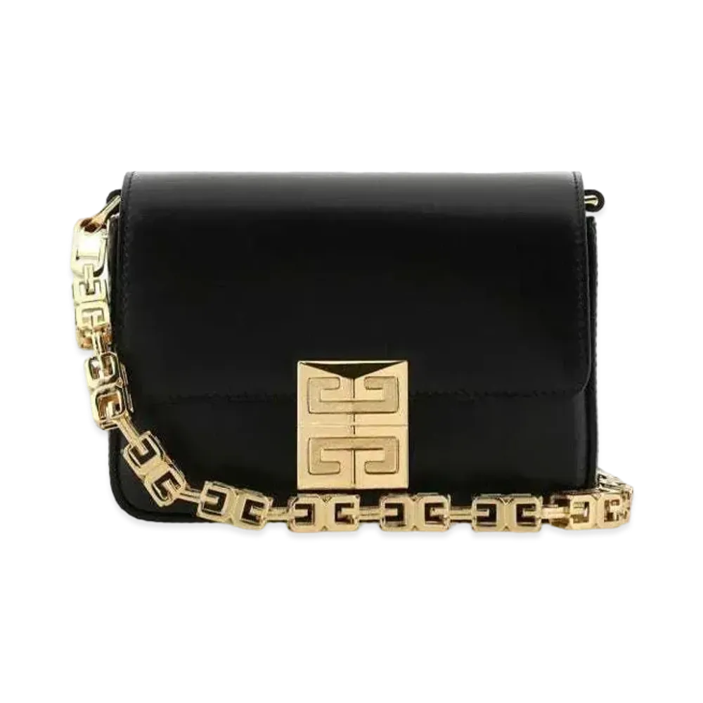 GIVENCHY Small 4G Bag In Box Leather With Chain "Black"