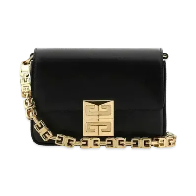 GIVENCHY Small 4G Bag In Box Leather With Chain "Black"