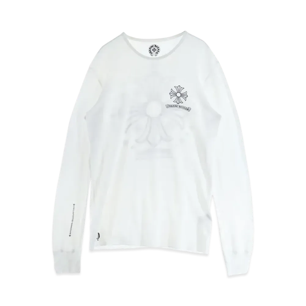 Chrome Hearts CH Plus Back Print Thermal L/S T-Shirt "White"