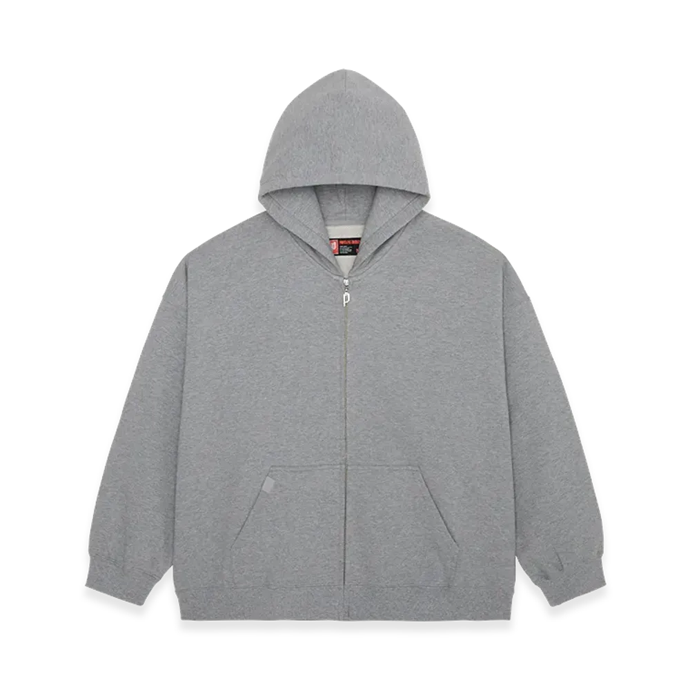 POINTLESS JOURNEY PJ Basic Zip Hoodie "Heather Grey"