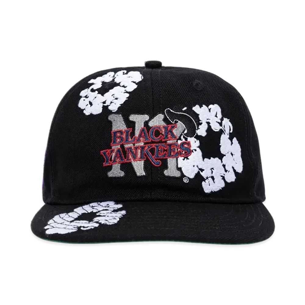 DENIM TEARS Black Yankees Cotton Wreath Cap "Black"
