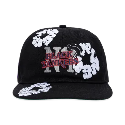 DENIM TEARS Black Yankees Cotton Wreath Cap "Black"