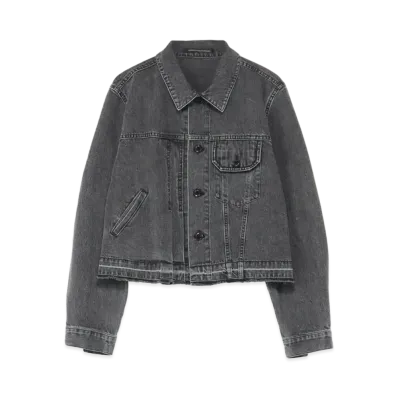 Yohji Yamamoto Y's DENIM ASYMMETRICAL JACKET "Black"