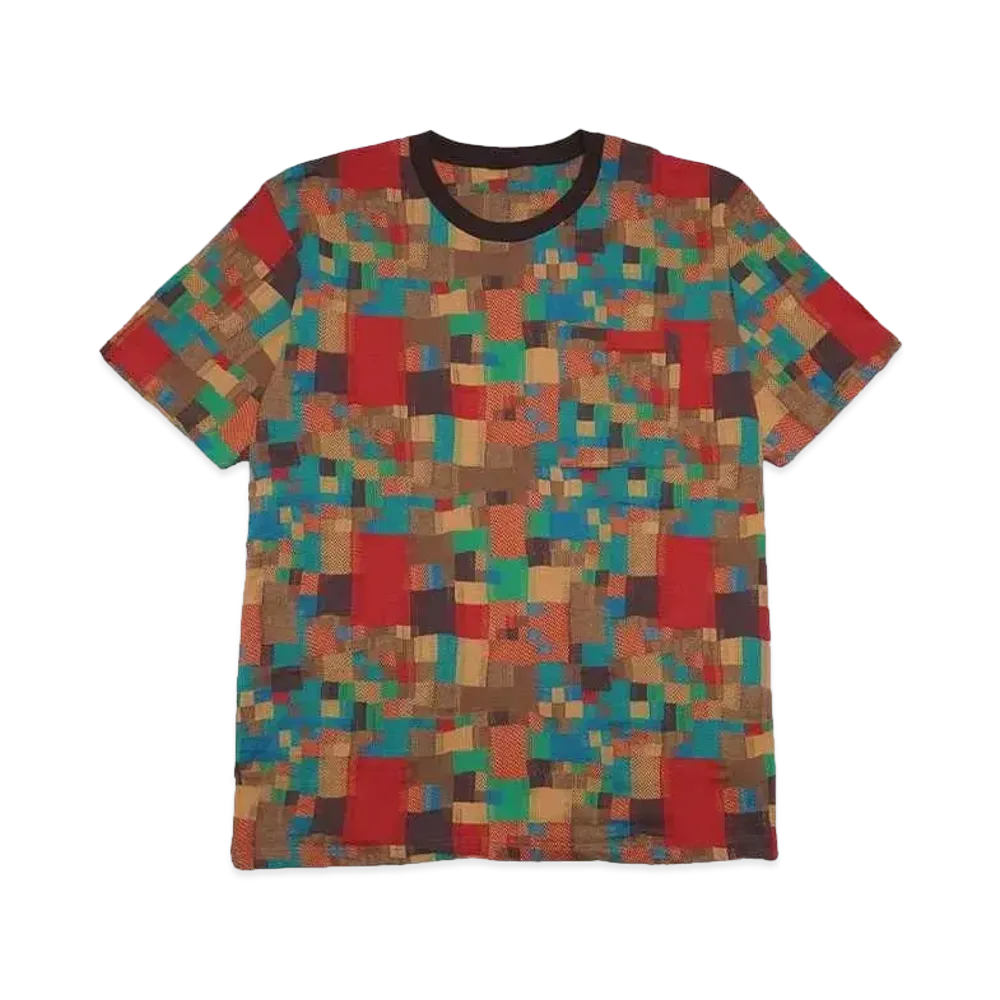 White Mountaineering MOSAIC JACQUARD T-SHIRT "BROWN"